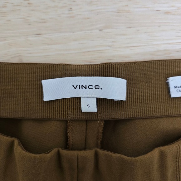 Vince Slim Leg Pants Tan Brown Elastic Waist Stretch Women's Size Small - Picture 3 of 8